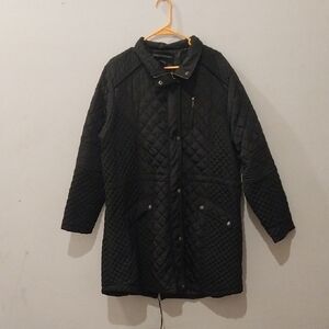 Ashley Stewart Black Quilted Puffer Jacket